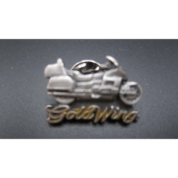 Pewter Honda Gold Wing Motorcycle pin jacket lapel vest pin Mint American MIP - Picture 1 of 9
